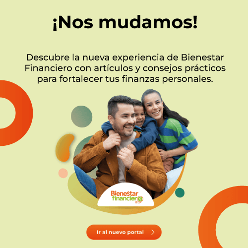 Pop up nuevo portal de bienestar financiero