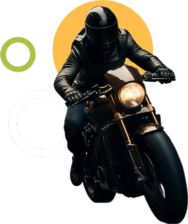 Fotografía de motociclista