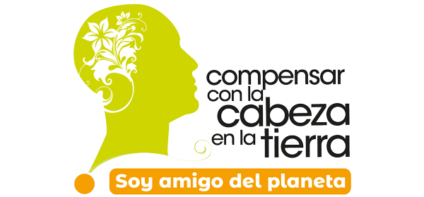 logo compensar con la cabeza en la tierra