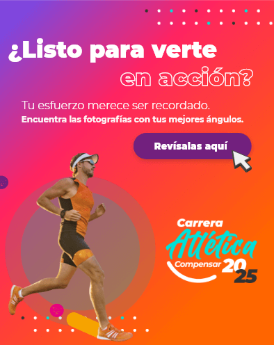 Banner de la carrera atlética de compensar 2025