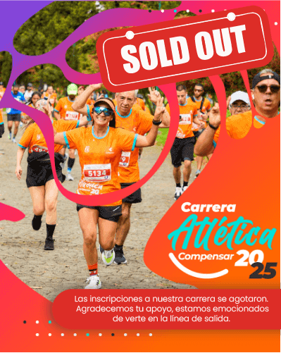 Banner de la carrera atlética de compensar 2025