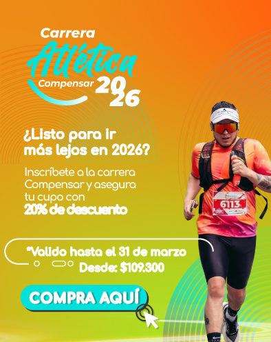 Banner de la carrera atlética de compensar 2026