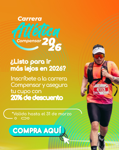 Banner de la carrera atlética de compensar 2026