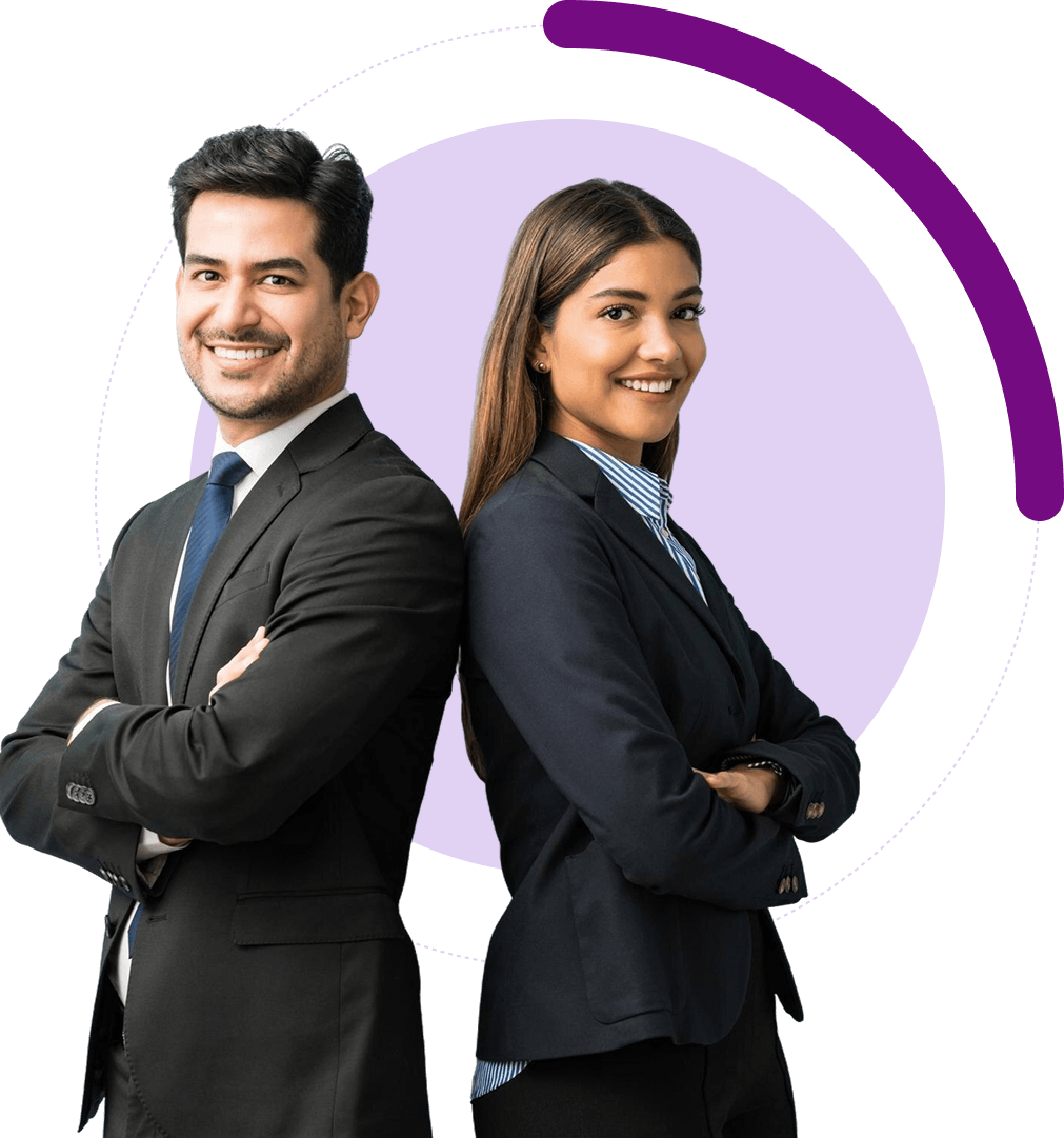 Hombre y mujer empresarios