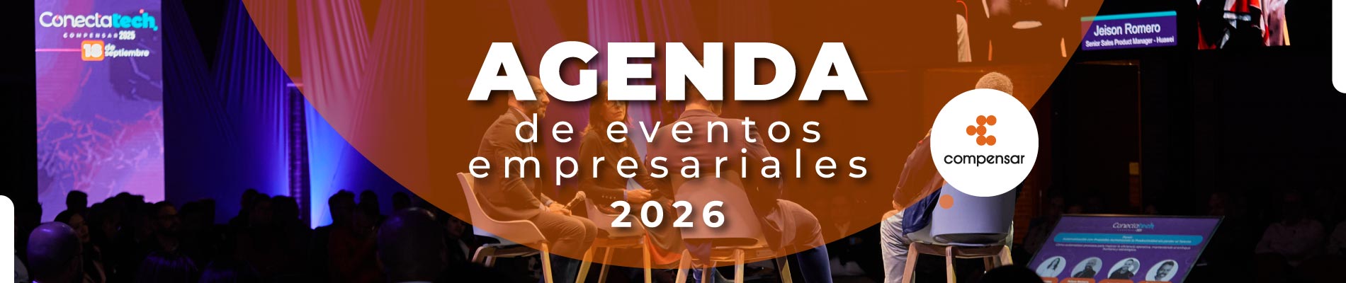 Banner Agenda de eventos empresariales Compensar 2025