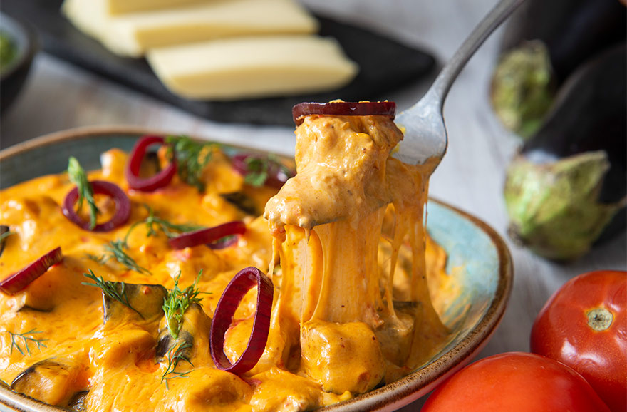 Plato de berenjenas con queso
