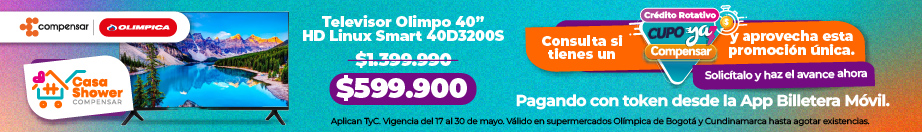 Descuento TV Olímpica - CupoYa feria Casa Shower 17 y 18 de mayo