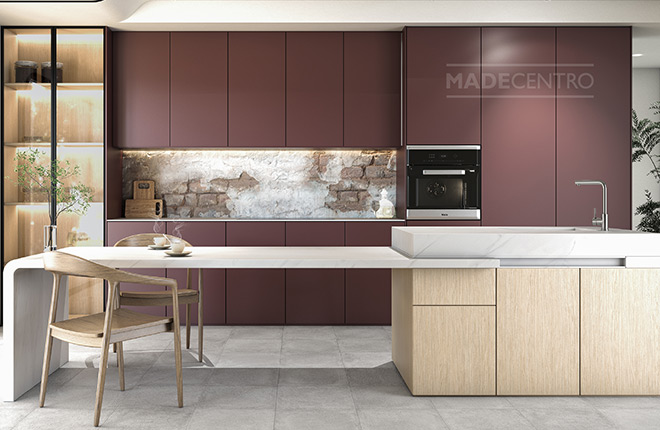 Cocina moderna con acabados en madera