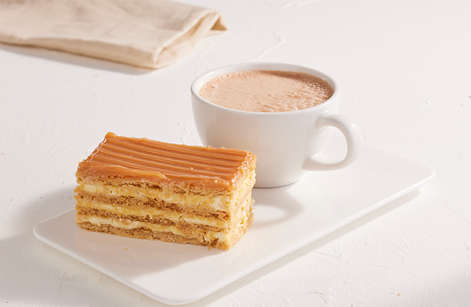 Milhoja con chocolate