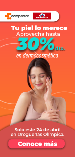 Tu piel lo merece. Aprovecha hasta 30% de descuento en dermocosmética. Solo este 24 de abril, en Droguerías Olímpica. Conoce más.