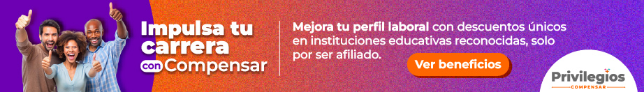 Impulsa tu carrera con Compensar. Mejora tu perfil laboral con descuentos únicos en instituciones educativas reconocidas, solo por ser afiliado. Ver beneficios
