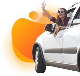 Mujer en automóvil
