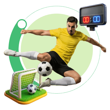 Futbolista pateando un balón