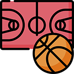  Icono cancha de baloncesto