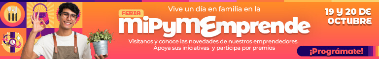 Apoya el talento local, conecta con nuevas marcas y productos, en la feria Mi Pyme Emprende. Te esperamos el 19 y 20 de octubre a partir de las 9:00 a.m. en Compensar de la Avenida 68. Disfruta de muestras comerciales y actividades para toda la familia.