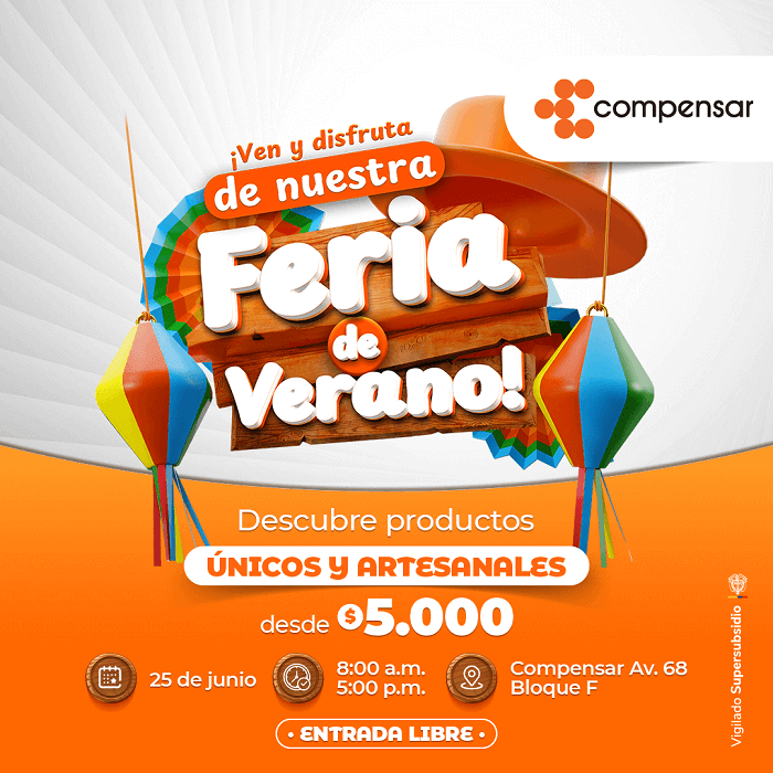 Encuentra productos de diferentes categorías a precios asequibles. Te esperamos el próximo 25 de junio en Compensar Avenida 68. ¡La entrada es libre!