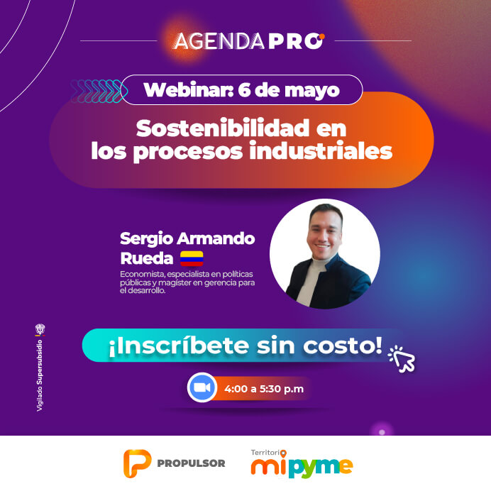 Optimiza recursos, reduce costos y transforma tu industria con prácticas responsables .Inscríbete sin costo en este espacio de actualización empresarial.