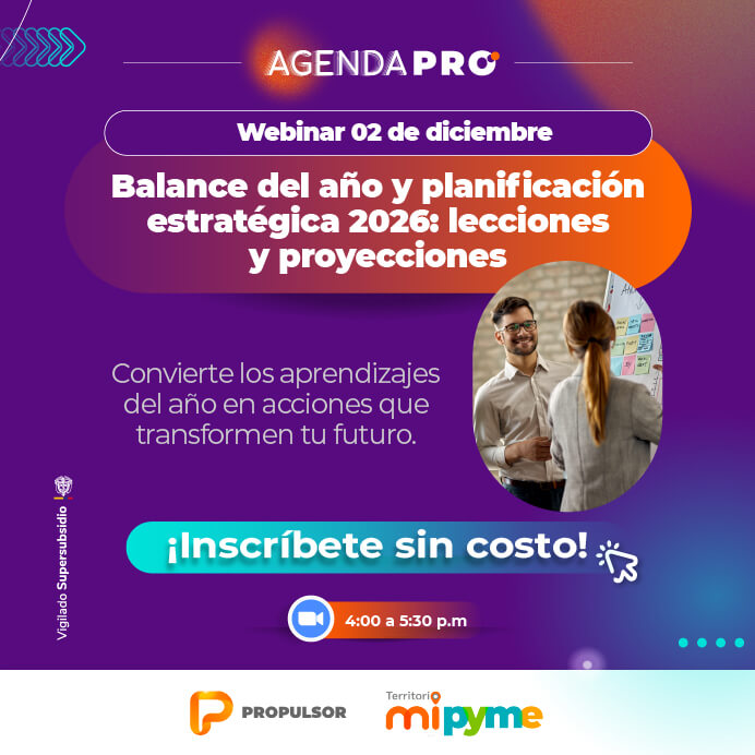 Identifica los beneficios que trae la planificación estratégica para el rendimiento de tu organización. Regístrate sin costo, te esperamos el próximo 2 de diciembre a las 4:00 p.m. a través de Zoom. 