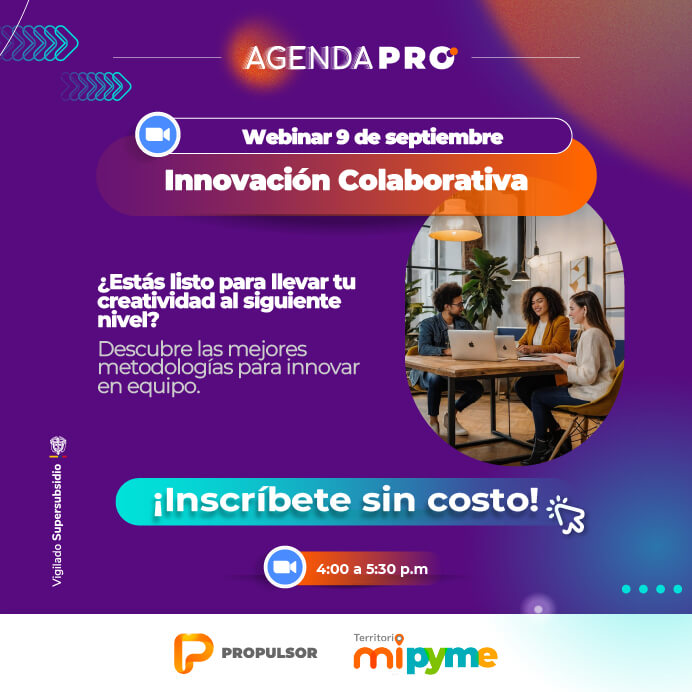 Conoce y aplica metodologías de innovación para fortalecer el trabajo en equipo. Regístrate sin costo. Te esperamos el próximo 9 de septiembre. 