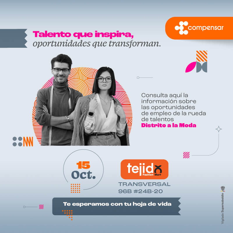 Si el sector de la moda es una de tus pasiones, participa este 15 de octubre en esta convocatoria de empleo. 