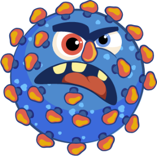 Ilustración del virus que ocasiona la hepatitis A