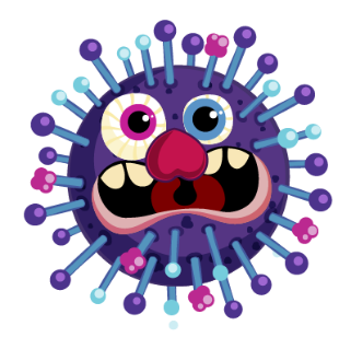 Ilustración de la bacteria que ocasiona la influenza tipo B