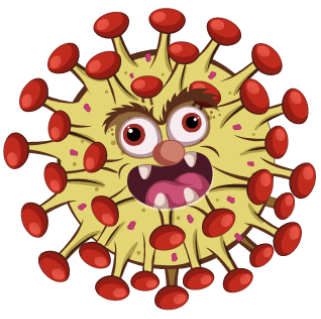 Ilustración de la infección que causa la rubeola