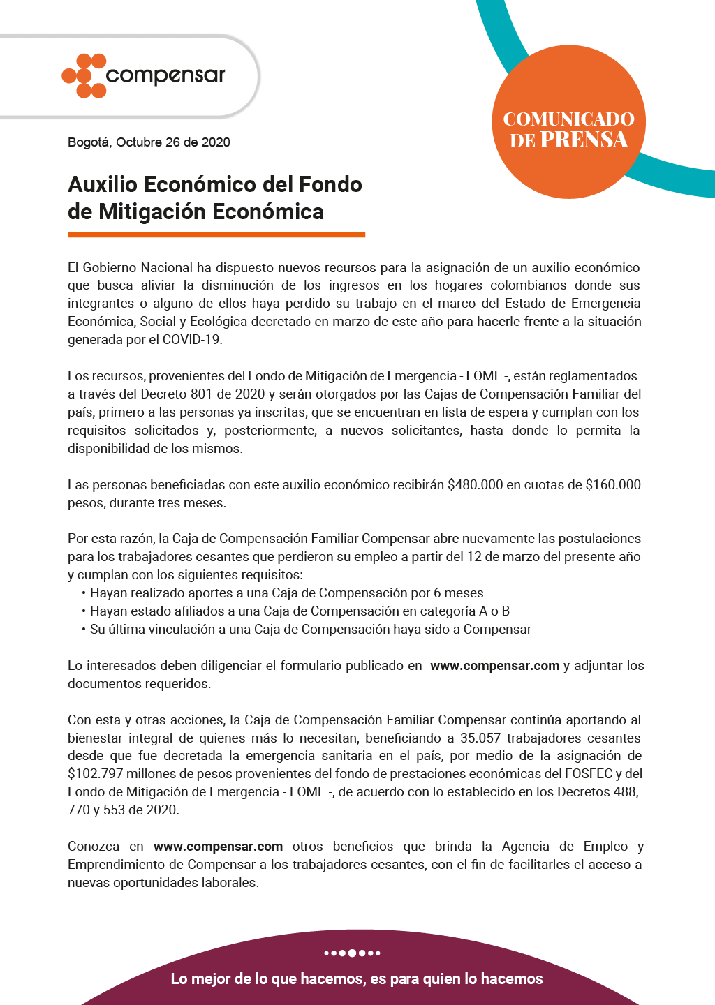 Comunicado Prensa