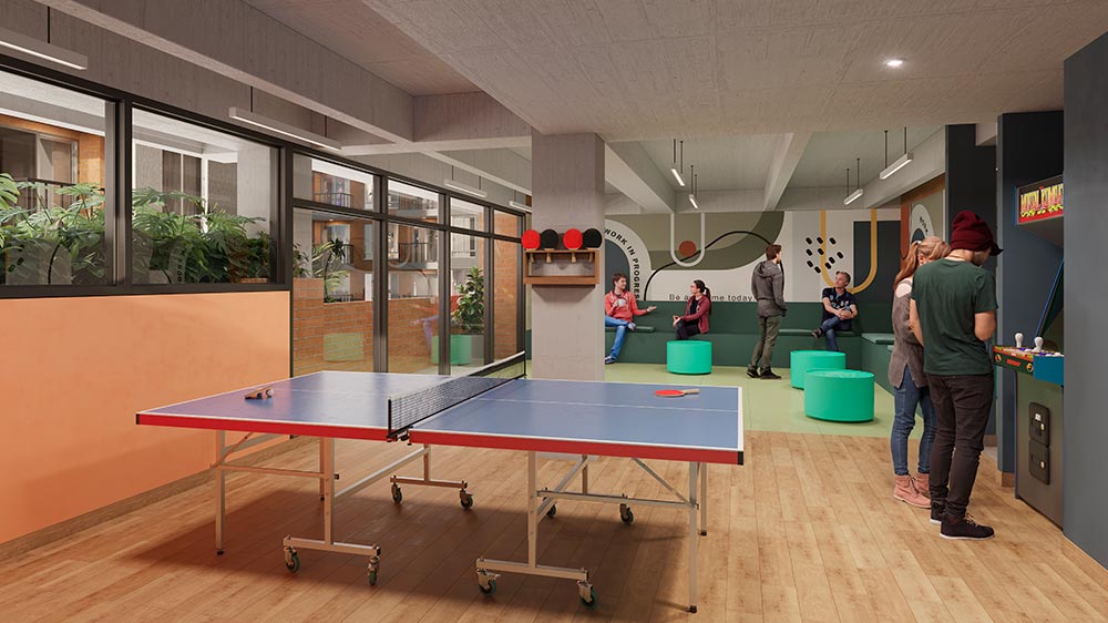 Render Salón de juegos Proyecto Tybá Reservado ll