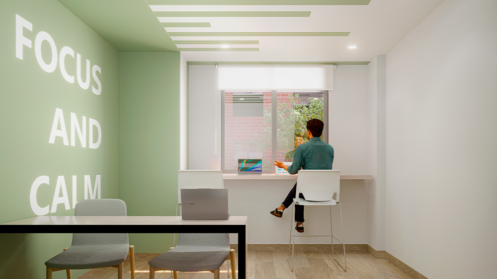 Render Coworking Proyecto Cantoval